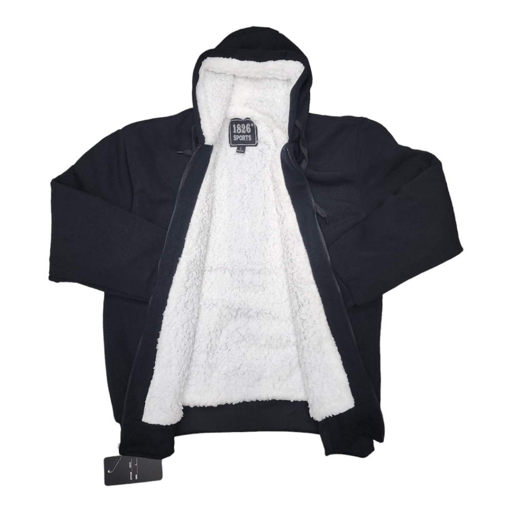 Fleece sherpa men's hoodie